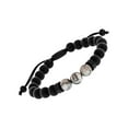 thumbnail image 3 of Believe by Brilliance Men's Stainless Steel, Onyx, and Triple Mapstone Bead Bolo Bracelet, 3 of 4
