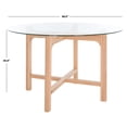 thumbnail image 3 of Safavieh  Couture Ruthanne Solid Wood/Tempered Glass Round Dining Table - 48 in. W x 48 in. D x 30 in. H, 3 of 5