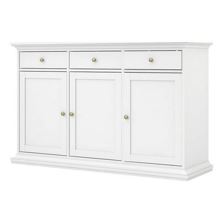 Tvilum Sonoma 6 Shelf Sideboard with 3 Doors and 3 Drawers, White
