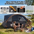 thumbnail image 2 of HOTEEL 8-10 Person Tent for Camping, Easy Setup Camping Tent with Rainfly & Screen Windows for Camping/Traveling/Family Gathering/Hiking/Beach, Dark Blue, 2 of 8