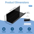 thumbnail image 2 of Ikoopy 2Pcs Acrylic Floating Shelf No Drilling Wall Mounted Storage Shelf with Backing Adhesive Easy Install Wall Display Rack for Bathroom Kitchen Study Room Office, 2 of 13