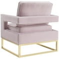 thumbnail image 4 of TOV Furniture Avery 21" Chaise Moderne en Velours Rose/or, 4 of 6