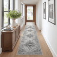 thumbnail image 2 of Runner Rugs for Hallway, 2x10 Washable Soft Non Slip Floor Rugs for Kitchen, Modern Mat for Living Room Bedroom Entryway White & Gray, 2 of 7