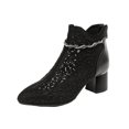 thumbnail image 2 of Botas de sandalias transpirables de malla informal de tacón grueso con huecos sólidos para mujer Wmkox8yii nm10428, 2 of 5