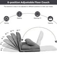 thumbnail image 4 of Resenkos Floor Chair, Sofa Chair, Floor Seat,6-Position Foldable Floor Sofa Bed with Detachable Cloth Cover-Gray, 4 of 6