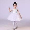 thumbnail image 4 of WMQPNNS Girl's Birthday Dress White Dress for Age 3-4 Years Kids Sleeveless Sequin Tutu Dress Flower Girl Dress Party Wedding Pageant Dress Gown Dresses, 4 of 8