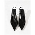 thumbnail image 3 of On feet& in love Women's Pointed Toe Patent PU Slingback Stiletto Heels - Black Dress Shoes for Office & Wedding - Size 9.5, 3 of 7