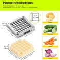 thumbnail image 2 of Cuchilla picadora de repuesto, 1/2 pulgada, conjunto de 3 cuchillas para papas fritas con 6 cuchillas adicionales, piezas de cortadora de acero inoxidable y bloque de empuje para cortar papas,, 2 of 5