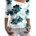 thumbnail image 4 of Gvmfive Women Long Sleeve Blouse V Neck Floral Print Casual Tops, 4 of 4