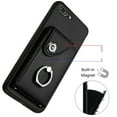 thumbnail image 4 of Wallet Case Compatible for iPhone 8 Plus / iPhone 7 Plus with Card Holder, Rotation Finger Ring Kickstand Card Slots Case, Classic PU Leather Shockproof Magnetic Button Cover, Black, 4 of 6