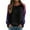 Black, variant on Vedolay Women Hoodless Hoodies Print Crew Neck Long Sleeves Sweatshirt Tops 2023 Black,XL