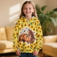 thumbnail image 2 of Pzuqiu Sunflower Horse Hooded Sweatshirts for Boys 10-11 Personalized Warm Fall Outfits Fashion Clothing Lightness Long Sleeve Soft Hoodies Kids Fall Winter Clothes for Daily Life, 2 of 7
