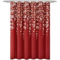 thumbnail image 1 of Rideau de Douche à Fleurs Pleureuses, 72 Po x 72 Po (H x L), Rouge, 1 of 5
