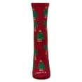 thumbnail image 2 of MeMoi Women's Tree Paradise Holiday Crew Socks - Womens - Female, 9-11, Red, 2 of 3