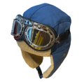 thumbnail image 2 of sunsanly Unisex Winter Hat with Goggles Thickened Velvet Lined Ear Protection Fuzzy Windoroof Buckle Fasten Heat Retention Outdoor Skiing Skating Snowboarding Lei Feng Hat, 2 of 8