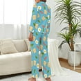 thumbnail image 3 of Top-kevin Womens Pajamas Set Breakfast Foods Soft Long Sleeve Sleepwear Button Down Sets, 3 of 6