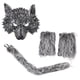 thumbnail image 1 of WORGEOUS 1 Juego de disfraz de lobo, máscara de Animal, guantes, cola para puesta en escena, 1 of 8