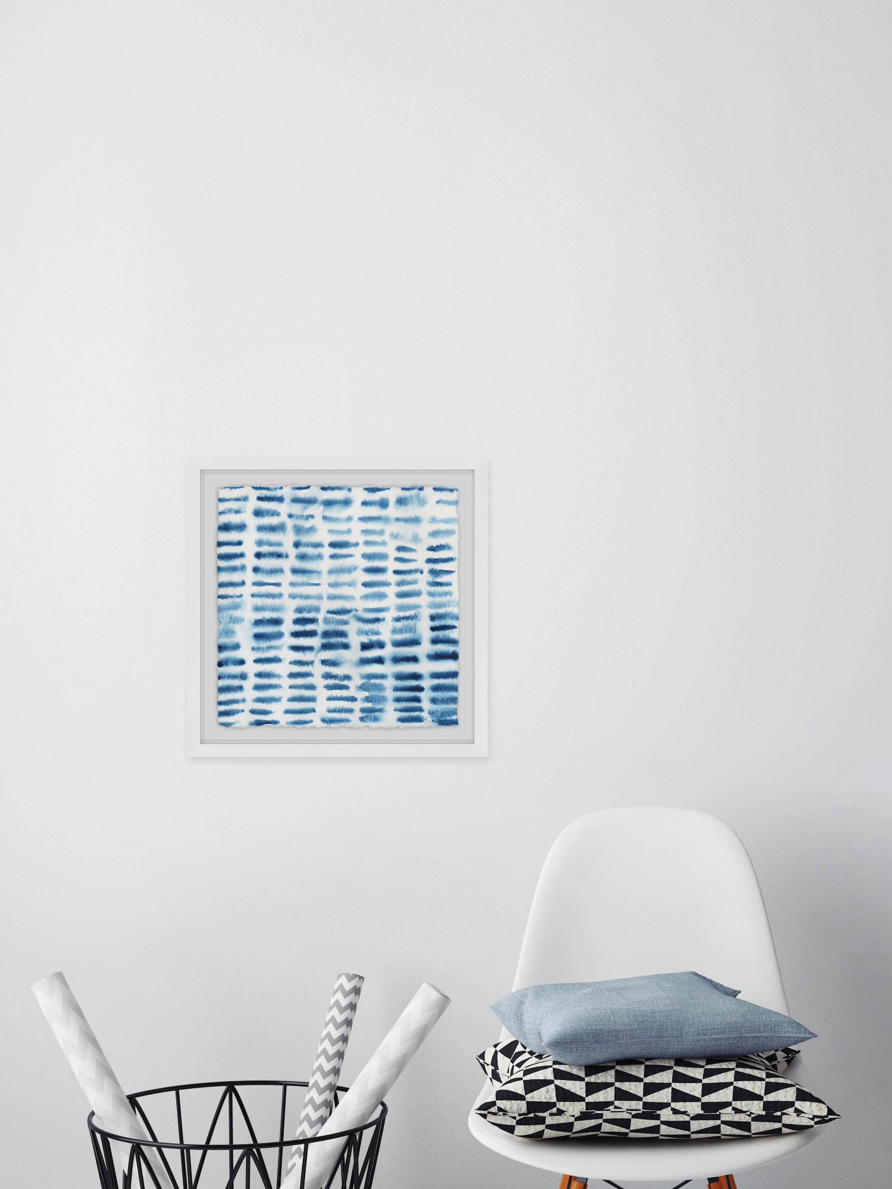 Indigo Bleed I Framed Painting Print
