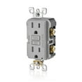 thumbnail image 2 of Leviton Gfci Outlet 15A 125V Polycarbonate Nema 5-15R Duplex Gray, 2 of 4
