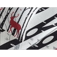 thumbnail image 4 of Ambesonne Antlers Quilted Bedspread Set 3 Pcs, Deer Tree Forest Bird, King Size, White Black Red, 4 of 5
