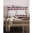 thumbnail image 2 of 4th of July Throw Pillow Covers 20x20 Set of 2 Poppy Floral Decorative Pillows Cushion Case Patriotic Stars Pillowcases Independence Day Throw Pillows for Couch Sofa Bedroom Garden Holiday Decor, 2 of 6