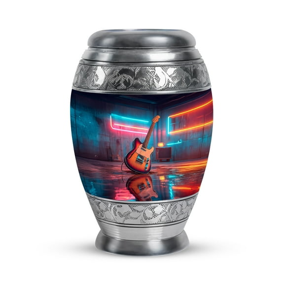 SABURIAL Guitar Urn - Keepsake Burial Urns For Mom & Dad - Little Decorative Urns For Male - Small Funeral Urn For Ashes For Women - 3 Inch