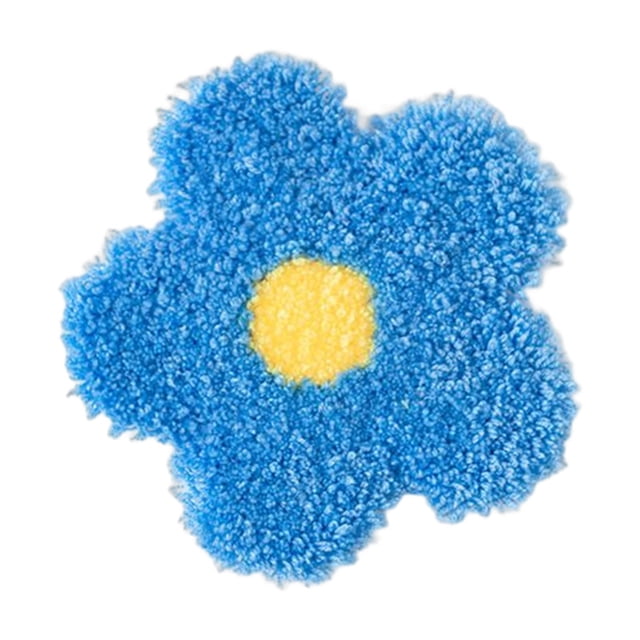Kits de posavasos con bordado a presión para principiantes, incluye tela perforada con patrón, Flor azul