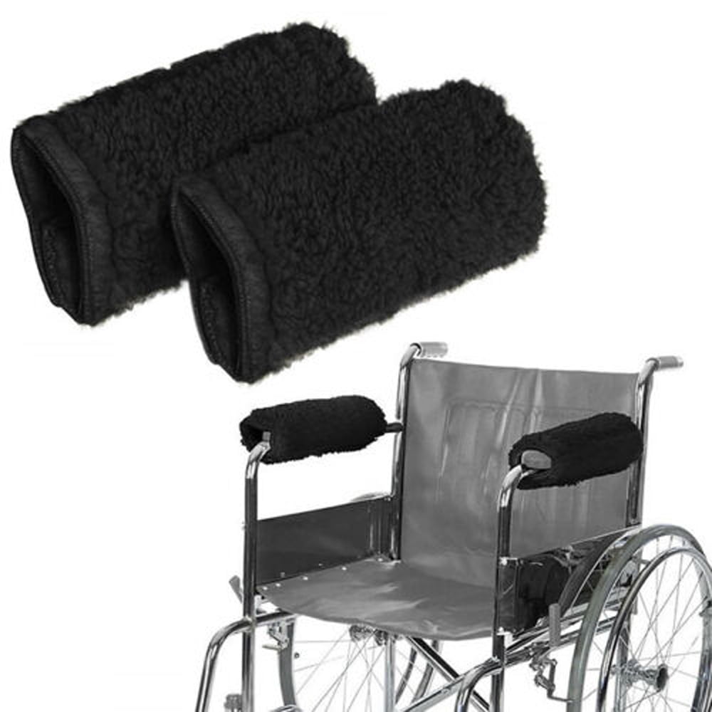 Replacement Wheelchair Armrest Cover, Detachable Wheelchair Arm Pad 1 Pair Washable for Office