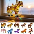 thumbnail image 5 of D 2D Acrylic Horse Suncatcher For Indoor Outdoor Decoration Window Decor With Chain, Stained Glass Style Hanging Ornament 20Cm, 5 of 5
