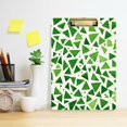 thumbnail image 2 of FORMRS Acrylic Clipboard with Low Profile Clip Standard A4 Letter Size, 12.5" x 9", Green Dot Triangles Pattern, 2 of 8