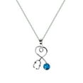 thumbnail image 1 of Necklace Blue Zircon Stethoscope Design for Students Dancing Party 1Set, 1 of 8