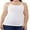 White, variant on Charmo Plus Size Tank Tops for Womens Adjustable Strap Cotton Undershirt with Shelf Bra Casual Loose Camisole 1X-5X