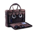 thumbnail image 3 of Bolso De Cuero Para Computadora Portátil De 18 Pulgadas Para Hombres Maletín De Cuero Genuino Bolso De Negocios Bolso De Mensajero Hecho A Mano Vintage Y Bolso De Hombro Marrón Para Trabajo De Oficina, 3 of 5