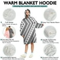 thumbnail image 5 of Wearable Oversized Blanket,Black Geometric Pattern Wearable Blanket Hoodie for Adults,Cozy Hooded Blankets with Super Pockets,Super Warm Fuzzy Pullover for Women & Men, 5 of 6