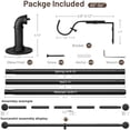 thumbnail image 2 of Curtain Rods for Windows 48 to 84, 1 Inch Industrial Wrap Around Black Curtain Rod, Indoor/Outdoor Room Divider Adjustable Drapery Pole, 48"-86", 2 of 9