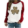 thumbnail image 1 of QIPOPIQ Chandails à Manches Longues pour Femmes T-Shirts de la Saint-Patrick T-Shirts de la Saint-Patrick pour Dames Shamrock T-Shirt Vert Chandail T-Shirts de la Saint-Patrick Col Rond T-Shirts de Fête T-Shirts Graphiques Aubaines, 1 of 4