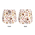 thumbnail image 3 of Gukieu Autumn Maple Leaf with Hedgehog Print Women's Sports Shorts with Drawstring Elastic Waistband for Running, Yoga, Fitness-X-Large, 3 of 7