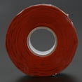 thumbnail image 4 of Cinta de silicona autofusionable, cinta resistente al agua, cinta adhesiva fuerte para reparación de tuberías de emergencia de manguera, unión de plomería, 2,5 cm de ancho, rojo/blanco(rojo), 4 of 8