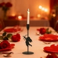 thumbnail image 3 of Cheapark Tall Iron Metal Candlestick - Elegant Stable Base Wedding Home Gift Decor For Dining Table Mantel Christmas Valentine's D ay Romantic, 3 of 6
