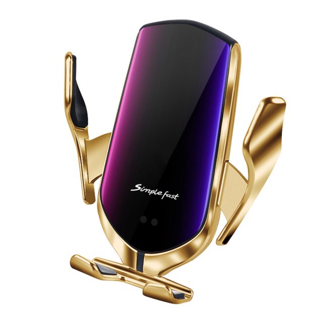 Cargador de coche inalámbrico, cargador de coche inalámbrico para teléfonos habilitados para iPhone 12/13/11/X/8 Qi, soporte de sujeción automática con función de carga, compatible con todos los