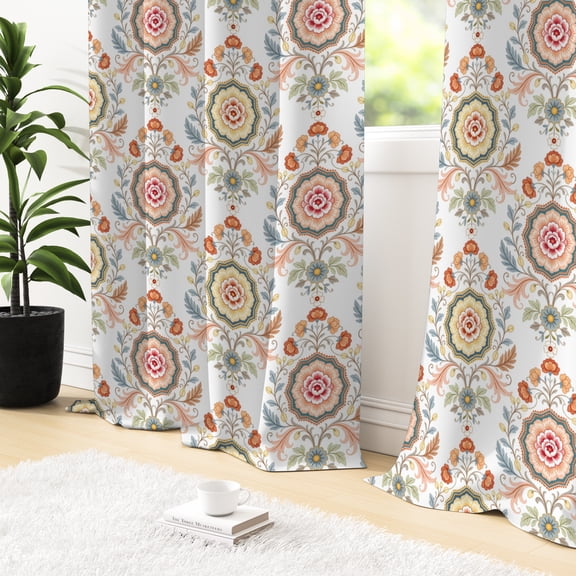Tchckioa Farmhouse Blackout Curtain for Living Room,Privacy Protection Grommet Window Drapes,42x63,2 Panels