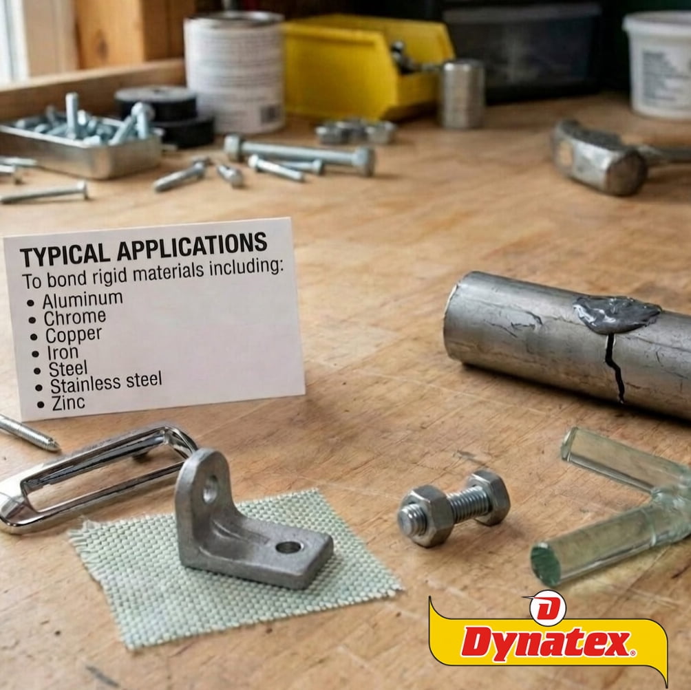 Dynatex 4 Minute Clear Epoxy Adhesive 2 oz - 60 Min Working Time, Bonds & Repairs Metal Wood Concrete Glass, Clear Machinable (10-Pack)
