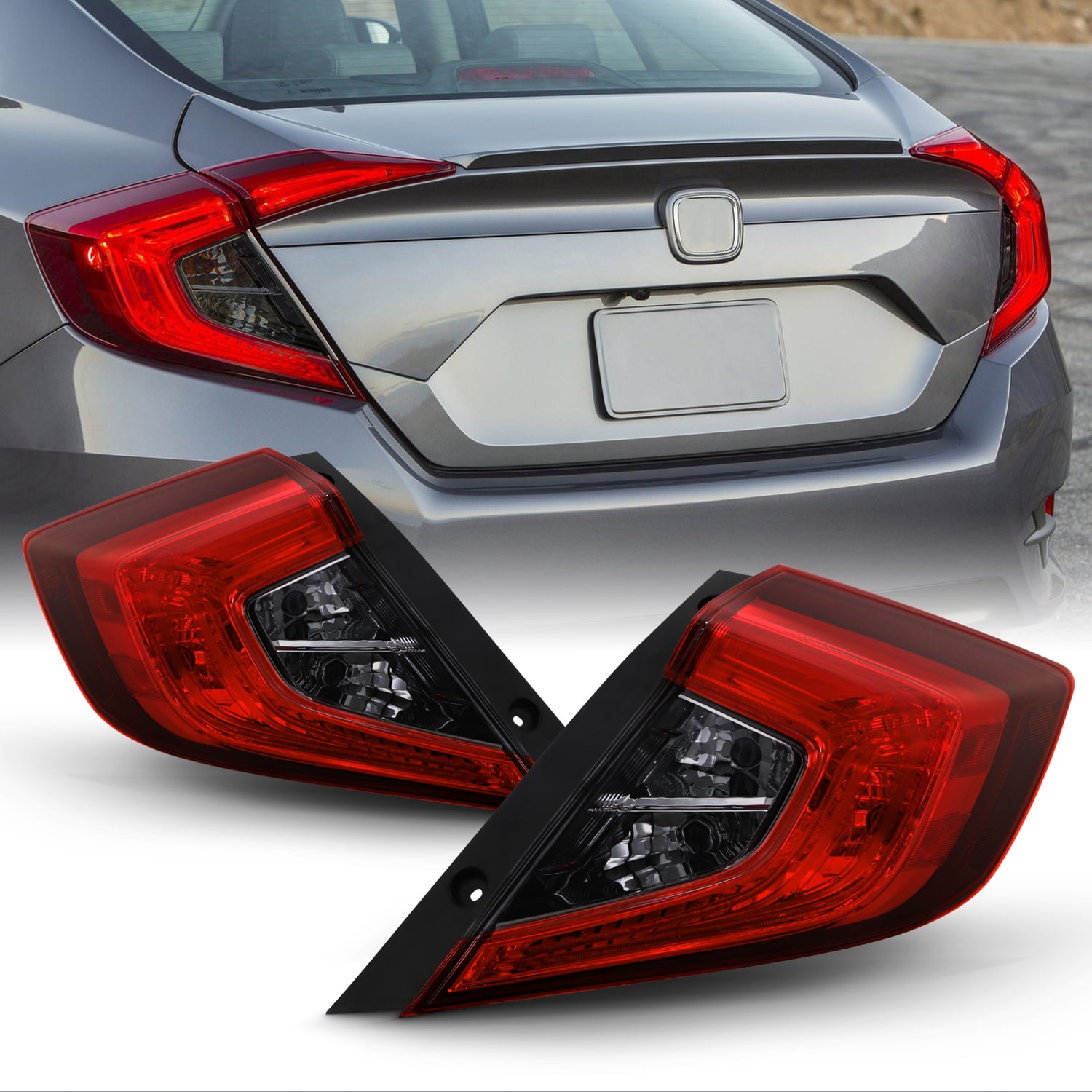 Honda Civic 2009-2012 Hatchback Rear Tail Light Lamp Pair Left & Right
