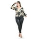 thumbnail image 4 of Blusa con escote cruzado Roman Fashion / Tallas Extras, 1758 (Beige/Negro) beige 36, 4 of 5
