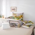thumbnail image 6 of Homewish Rustic Sunflower 7-Piece Bedding Comforter Set,Country Farmhouse Lodge King Bedding Sets,Yellow Floral Bed Sheets For Boys Girls,Breathable Home Decor, 6 of 8