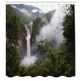 thumbnail image 3 of Ambesonne Nature Shower Curtain, San Rafael Waterfalls, 69"Wx84"L, Green Grey, 3 of 5
