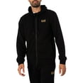 thumbnail image 3 of EA7 Zip Hooded Tracksuit, Black, 3 of 10