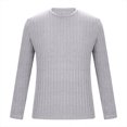 thumbnail image 5 of Dovford Men's Long Sleeve Shirts Ribbed Pullover Sweater Sim Fit Thermal Tops Crew Neck Stretchy Undershirts S-XXXL, 5 of 6