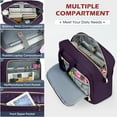thumbnail image 3 of RAINSMORE Laptop Bag 17.3 Inch Laptop Briefcase for Women Men Waterproof Shoulder Messenger Bag Large Computer Bag for Business Office Work College,Purple, 3 of 9