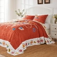 Barefoot Bungalow Topanga Boho Folk Art Quilted Bedspread Set